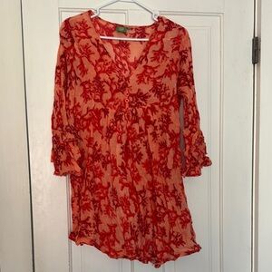 Salmon/ Coral tunic Top- From Italy
